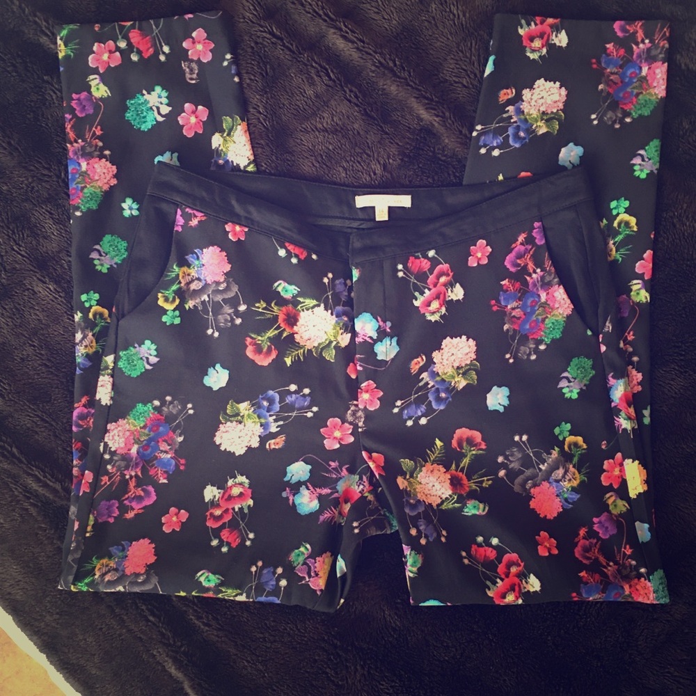 GIBSON & LATIMER flower slacks size 14
